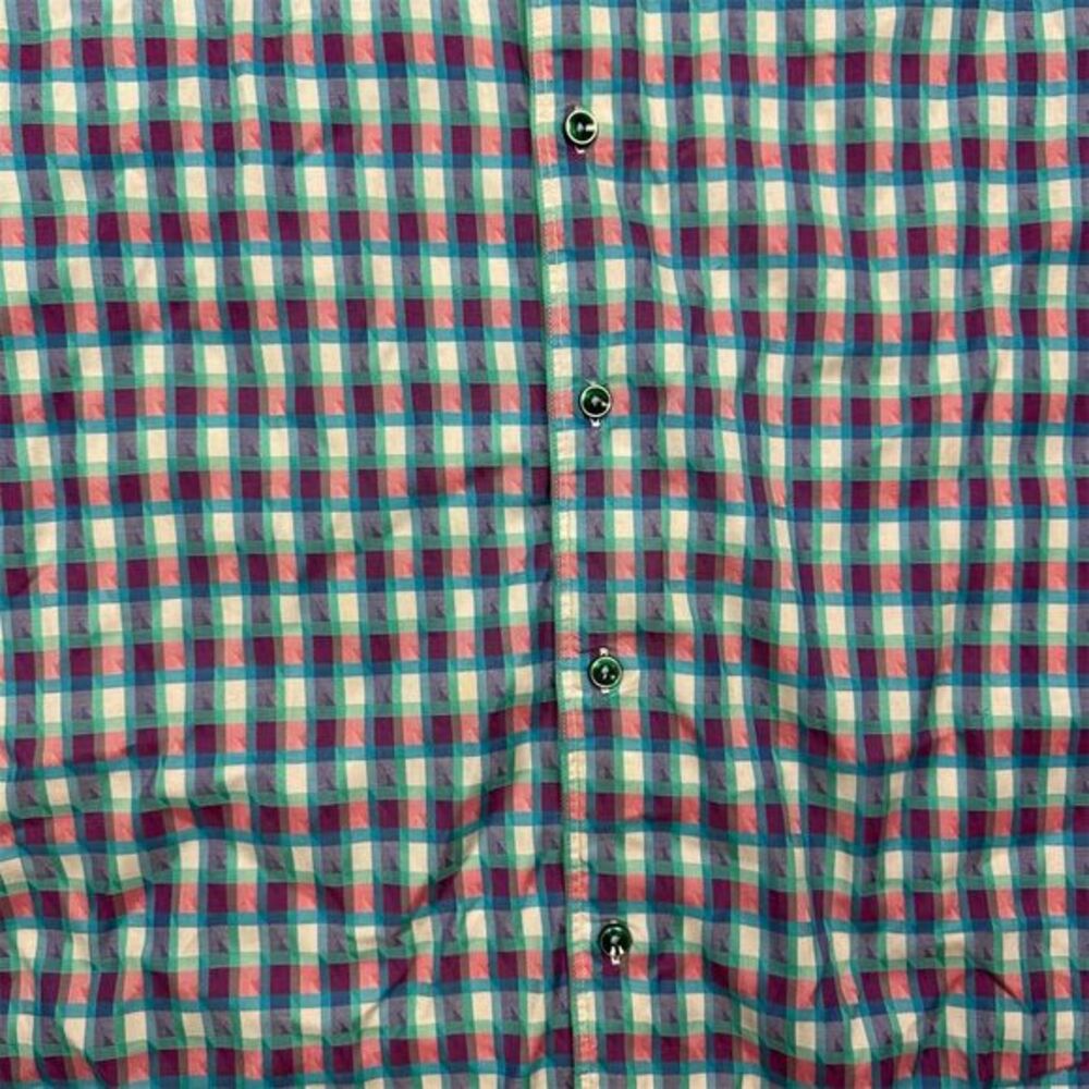 Robert Graham Men's 2XLT Check Short Sleeve Shirt Multicolor Casual - Picture 2 of 6